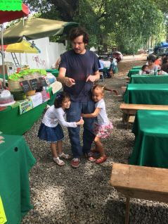 Ingo, one of our German counterparts, was a hit with the kids. Here he is after being renamed Señor Roba Pelotas